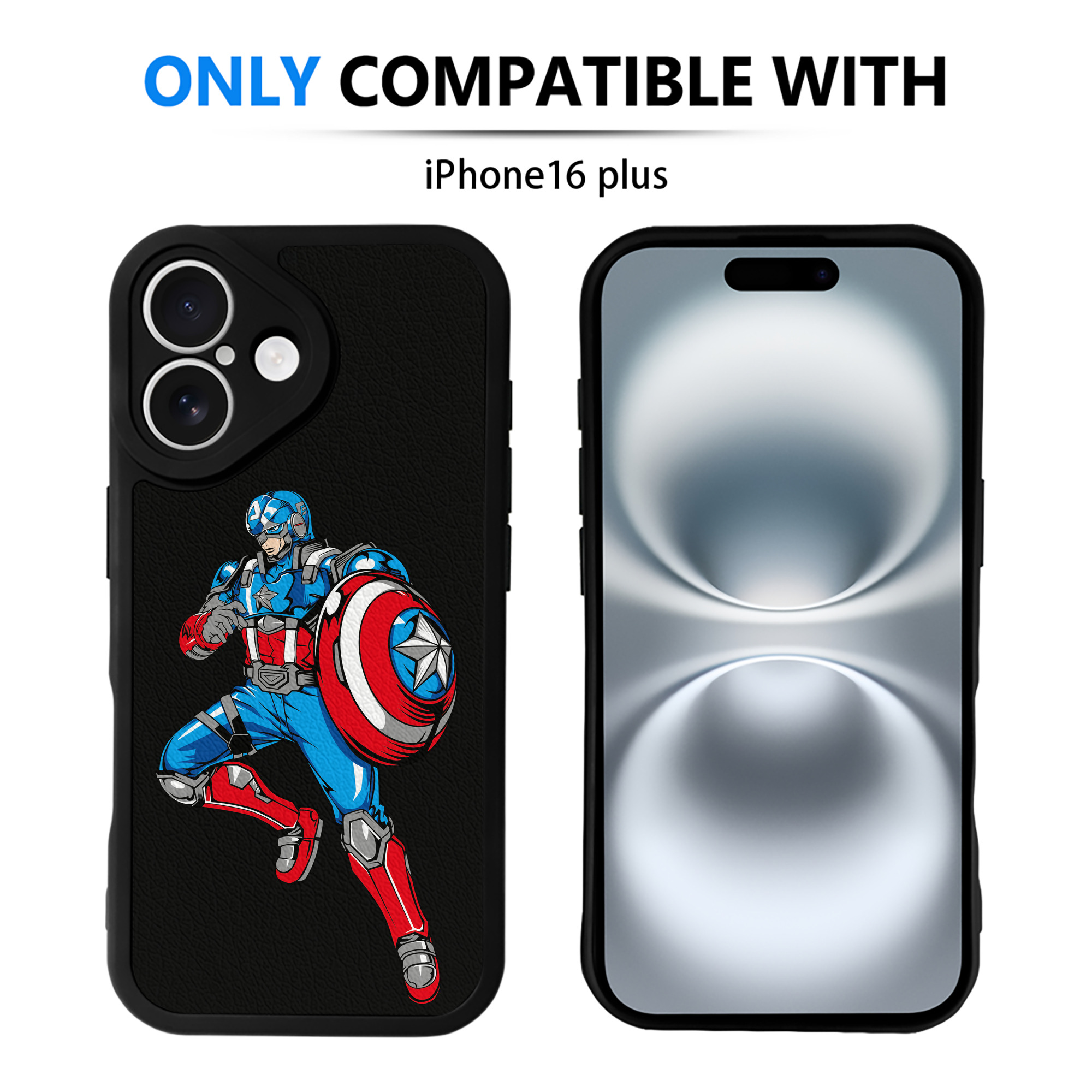 （画像用） アベンジャーズ The Avengers 【iPhone 16シリーズ対応】シリコンスマホケース（レザー調） 材質：シリコン